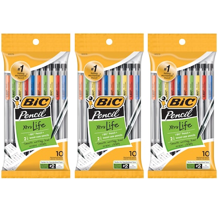 Bic Mechanical Pencils, 0.7mm, 10 Per Pack, PK3 MPP101